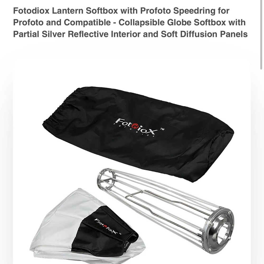 Fotodiox Lantern Softbox with Profoto Speeding for Profoto and Compatible
